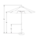 Wind resistant fiberglass umbrella