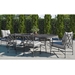 Bordeaux aluminum dining chair with deep seating cushions