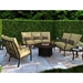 Madrid aluminum lounge chair with deep seating cushions