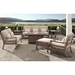 Roma aluminum lounge chair with deep seating cushions