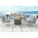 Trento aluminum lounge chair with foam cushions