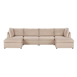 Lane Venture Colson Upholstered Long Modular Sofa with Ottomans - LV-COLSON-SET8