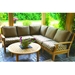 MIAMI teak sectional with deep seating cushions