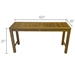 60" Console Table dimensions
