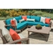 tropitone wicker sectional with deep seating cushions