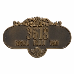 Whitehall Rochelle Grande Wall Address Plaque - Two Line