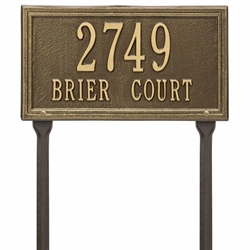 Whitehall Double Line Standard Lawn Address Plaque - Two Line