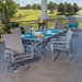 Aluminum counter stool with sling seating